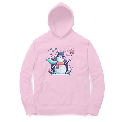 Festive Frost Unisex Printed Hoodie - Dapper Snowman Edition