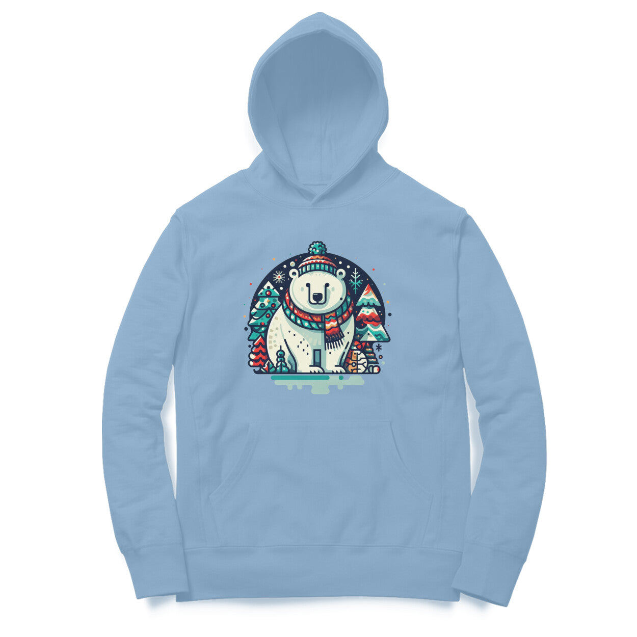 Festive Polar Bliss Unisex Hoodie - Winter Wonderland Edition