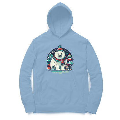 Festive Polar Bliss Unisex Hoodie - Winter Wonderland Edition