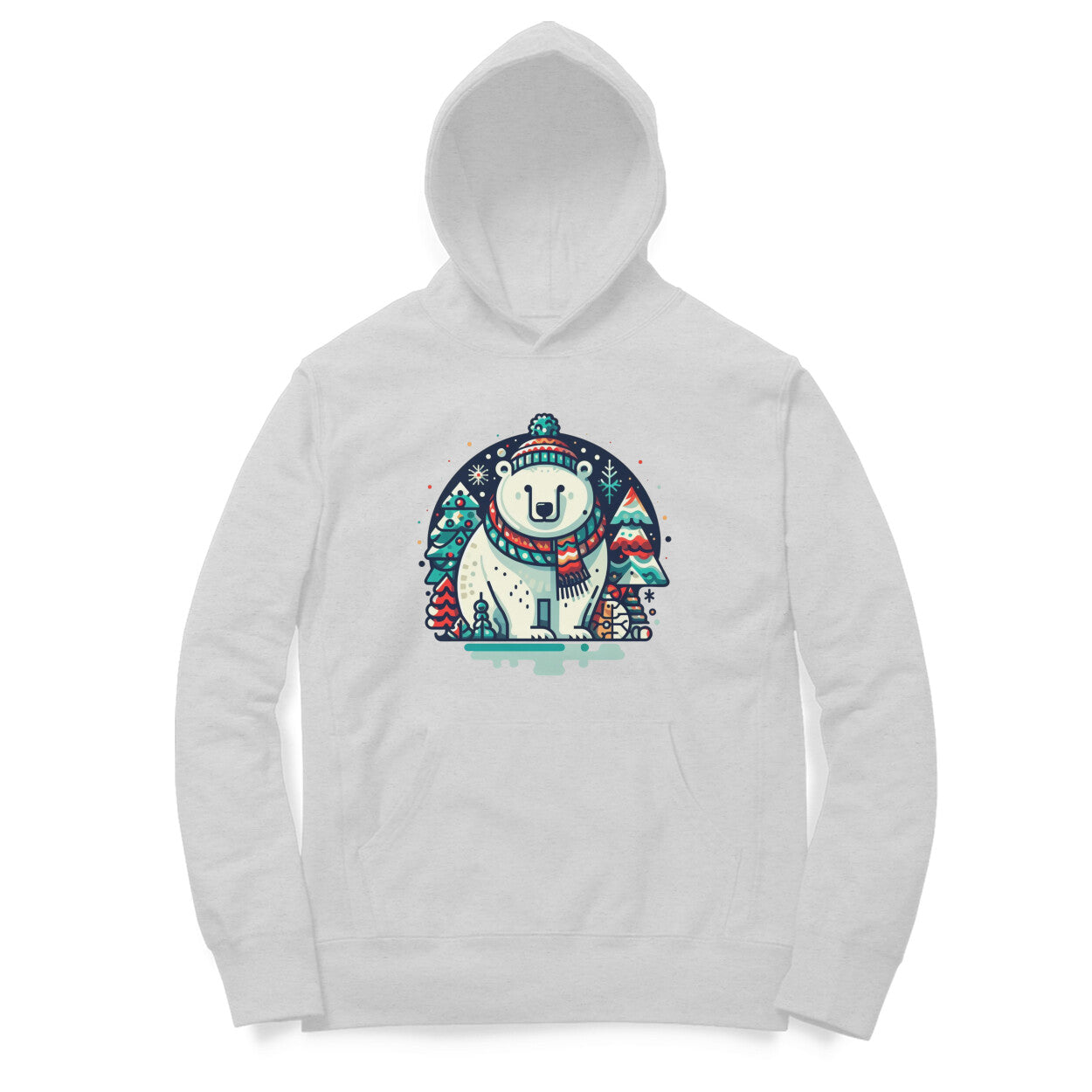 Festive Polar Bliss Unisex Hoodie - Winter Wonderland Edition