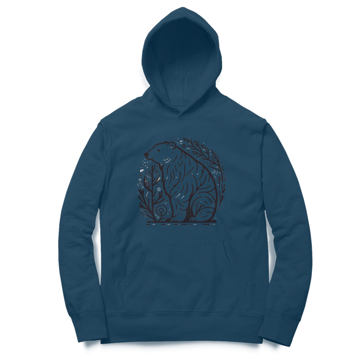 Polar Vision Unisex Printed Hoodie - Arctic Sketch Edition