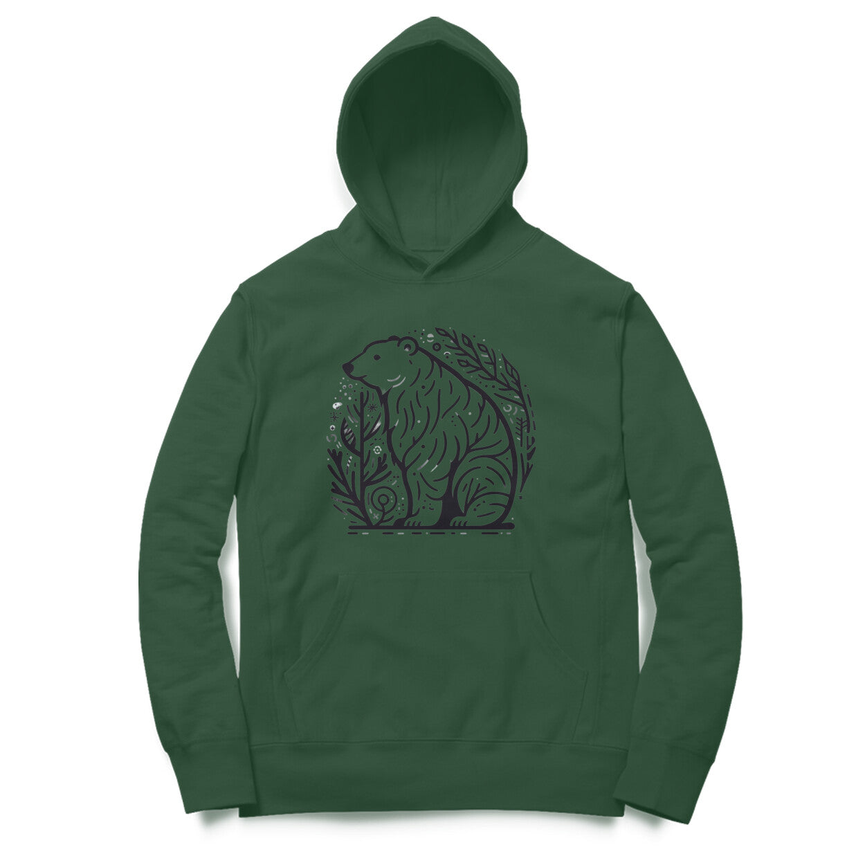 Polar Vision Unisex Printed Hoodie - Arctic Sketch Edition