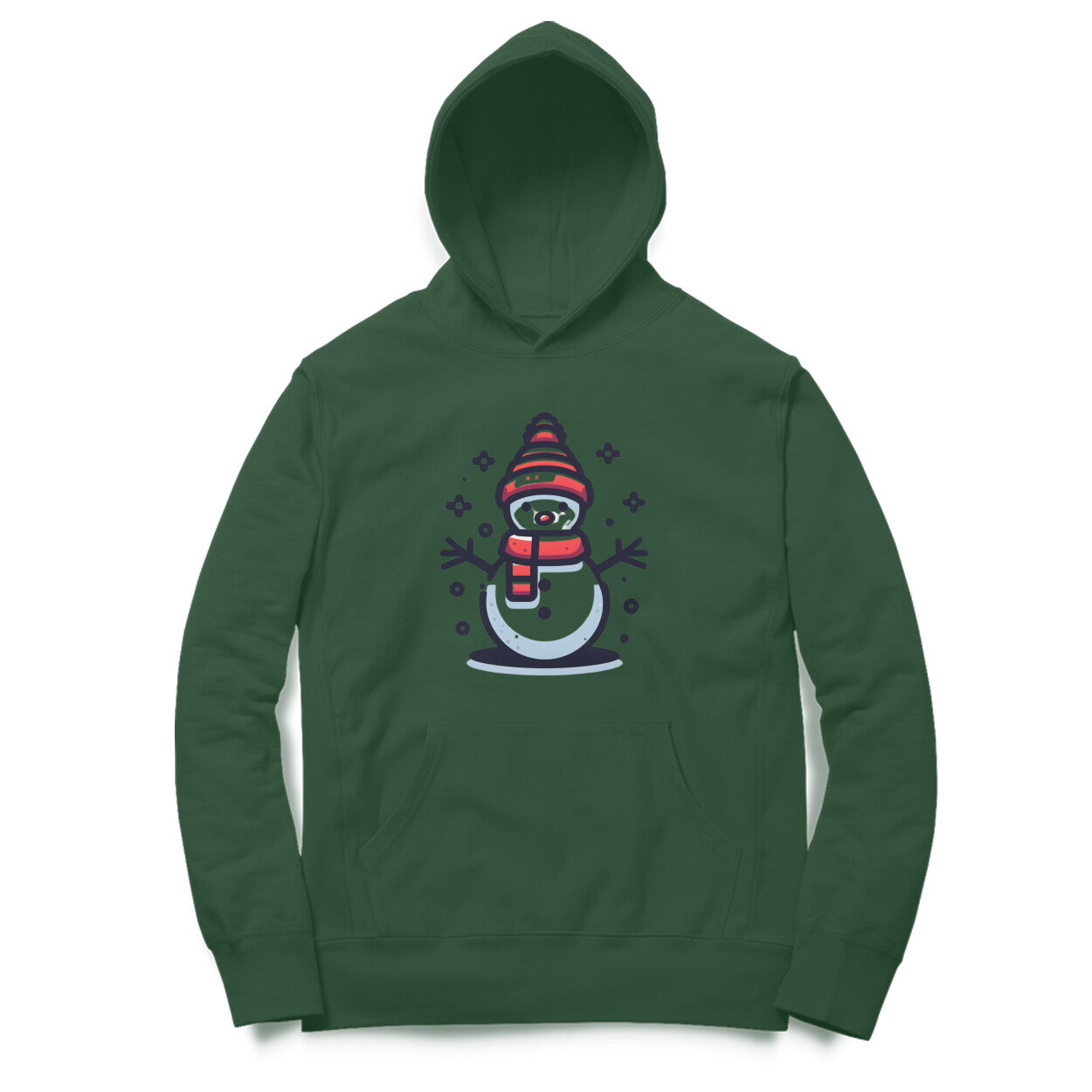 Frosty Spirit Unisex Printed Hoodie - Icy Snowman Edition