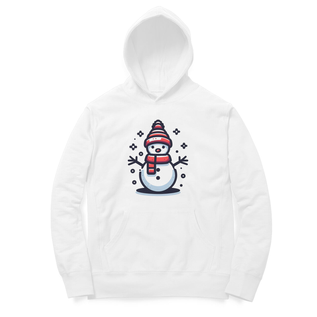 Frosty Spirit Unisex Printed Hoodie - Icy Snowman Edition