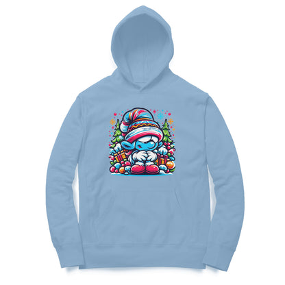 Christmas Smurf Unisex Printed Hoodie - Festive Whimsy Collection