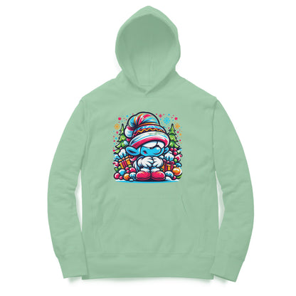 Christmas Smurf Unisex Printed Hoodie - Festive Whimsy Collection