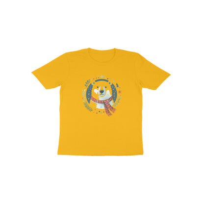 Joyful Cubs: Christmas-Ready Polar Bear Toddler Round Neck T-Shirt