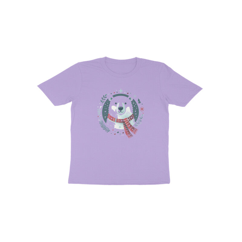 Joyful Cubs: Christmas-Ready Polar Bear Toddler Round Neck T-Shirt