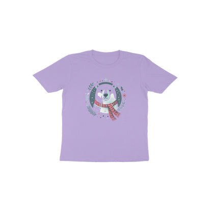 Joyful Cubs: Christmas-Ready Polar Bear Toddler Round Neck T-Shirt