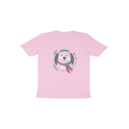 Joyful Cubs: Christmas-Ready Polar Bear Toddler Round Neck T-Shirt