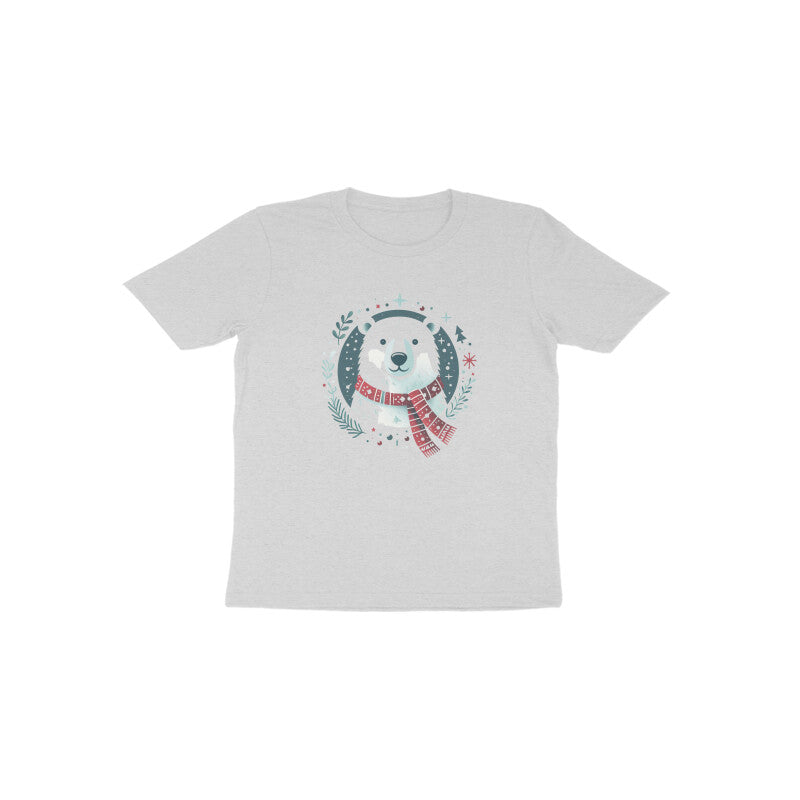 Joyful Cubs: Christmas-Ready Polar Bear Toddler Round Neck T-Shirt