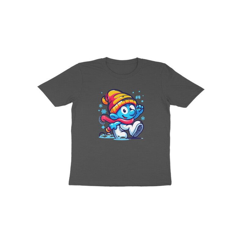 Charming Smurf: Toddler's Christmas Mode Round Neck T-Shirt