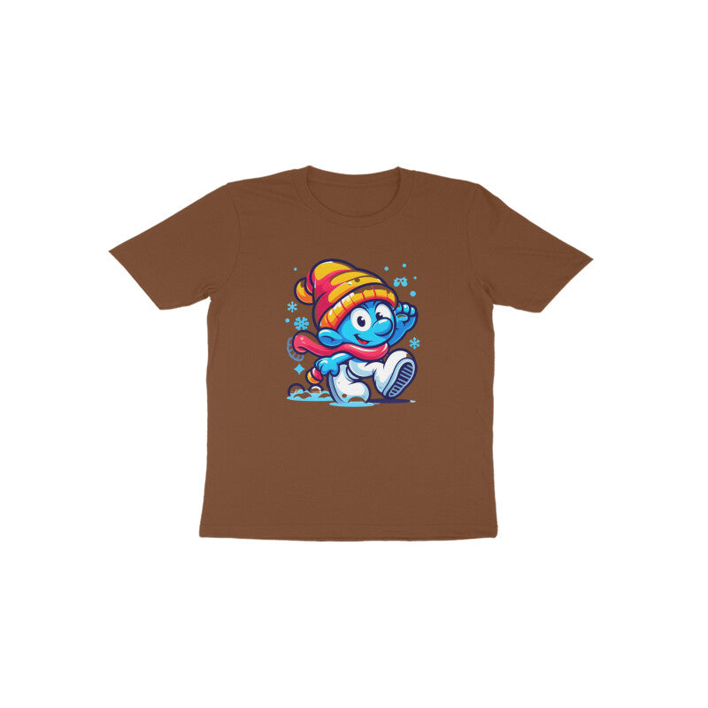 Charming Smurf: Toddler's Christmas Mode Round Neck T-Shirt