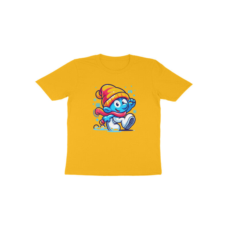 Charming Smurf: Toddler's Christmas Mode Round Neck T-Shirt