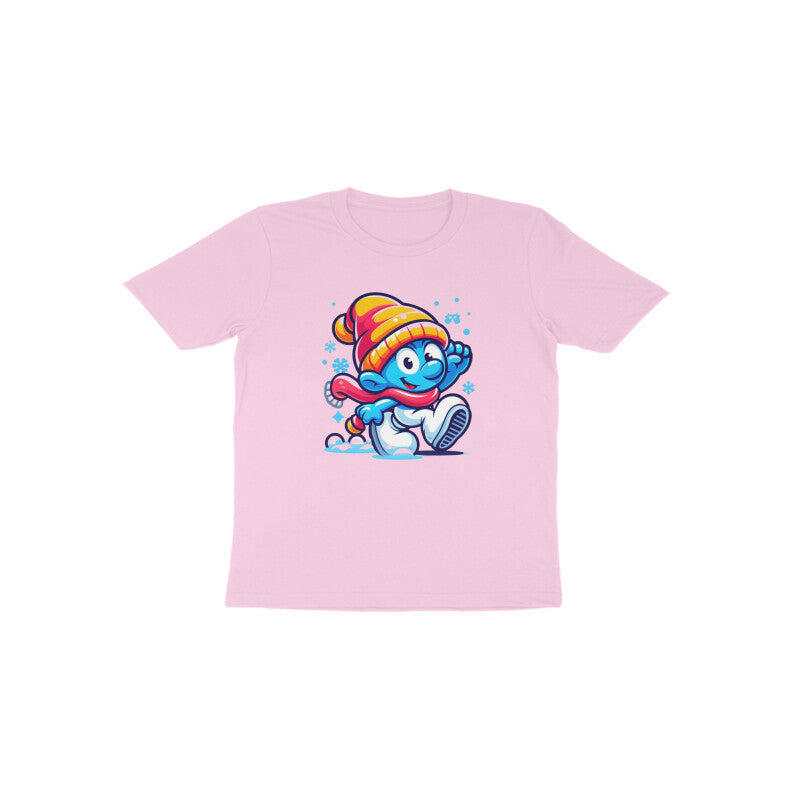 Charming Smurf: Toddler's Christmas Mode Round Neck T-Shirt