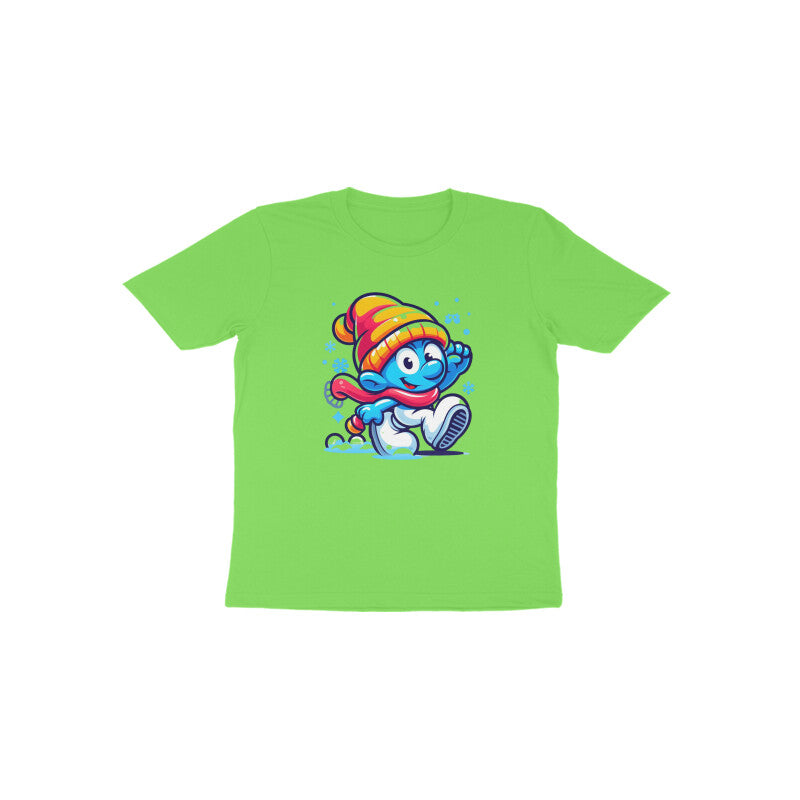 Charming Smurf: Toddler's Christmas Mode Round Neck T-Shirt