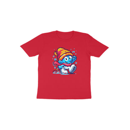 Charming Smurf: Toddler's Christmas Mode Round Neck T-Shirt
