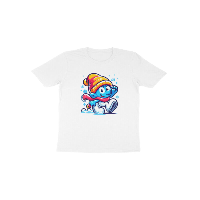 Charming Smurf: Toddler's Christmas Mode Round Neck T-Shirt