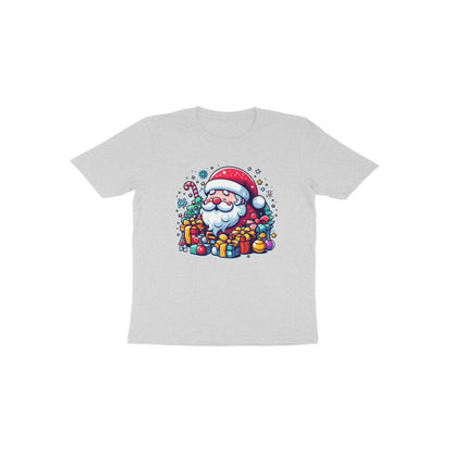 Festive Cheer: Toddler's Santa Claus & Gifts Round Neck T-Shirt