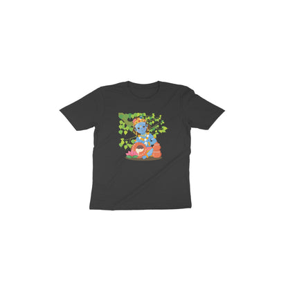 Janmashtami Collection: Toddler's Round Neck T-Shirt with Baby Shri Krishna Design