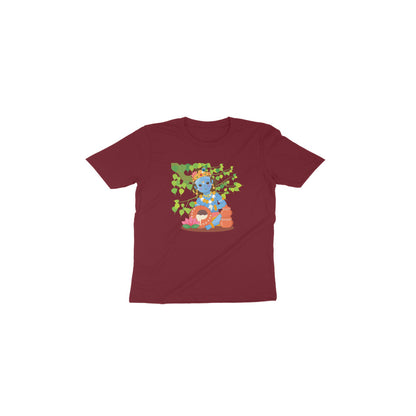 Janmashtami Collection: Toddler's Round Neck T-Shirt with Baby Shri Krishna Design
