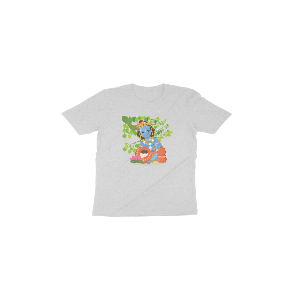 Janmashtami Collection: Toddler's Round Neck T-Shirt with Baby Shri Krishna Design