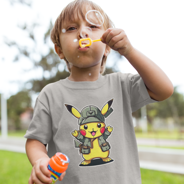 Adorable Pikachu Fun: Toddler's Round Neck T-Shirt - Pokemon Design